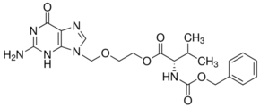 2-[(2-Amino-6-oxo-1,6-dihydro-9H-purin-9-yl)methoxy]ethyl N-[(benzyloxy]carbonyl]-L-valinate